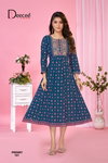 Premey By Deecee Roman Printed Flared Anarkali Kurtis Wholesalers In Surat